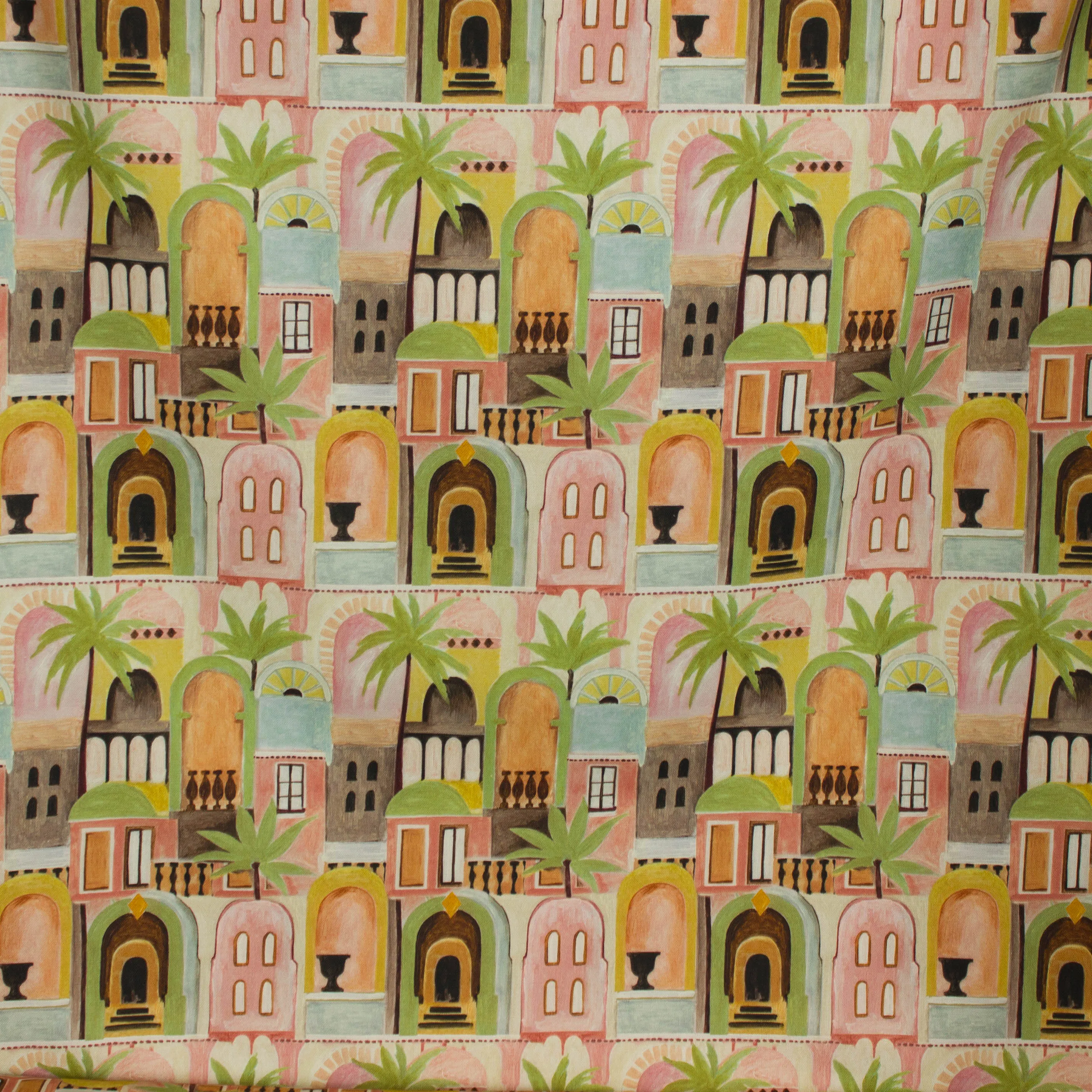 Tropische canvas met palmbomen